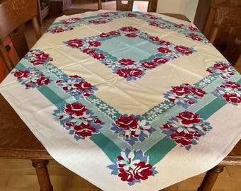 Vintage Tablecloth~Bright, Bold and Beautiful AWESOME