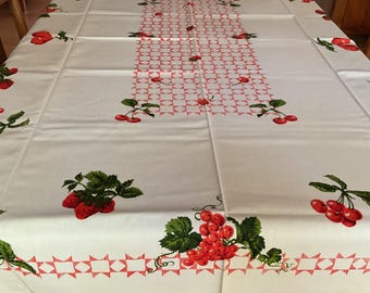 Vintage Tablecloth~Bright, Bold and Beautiful AWESOME NOS