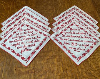 Vintage 1950’s Cocktail Napkin Set