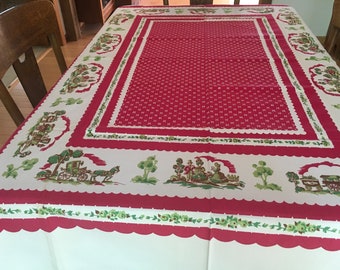 Vinrage MCM Broderie Tablecloth ~ Awesome!