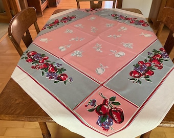 Vintage Tablecloth-Fruit
