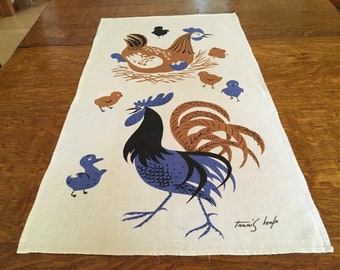 Vintage Tammis Keefe ROOSTER Towel