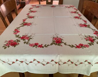 Vintage Tablecloth~Bright, Bold and Beautiful NOS