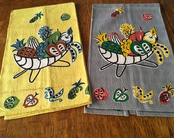 Vintage Kitchen Towels~NOS~Awesome MCM