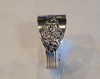 Vintage Silver Plated Spoon Ring: Repurposed Flatware Jewelry