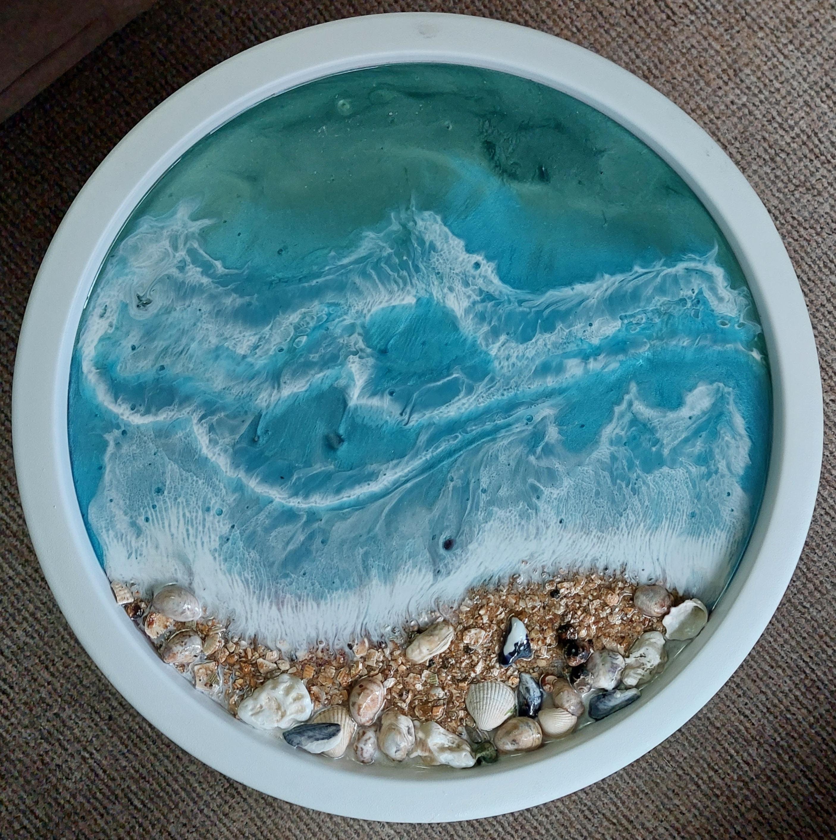Beach Table, Beach theme, ocean theme, unique, beach decor, side table, end table, coffee table, tray table, beach art , beach lover gift