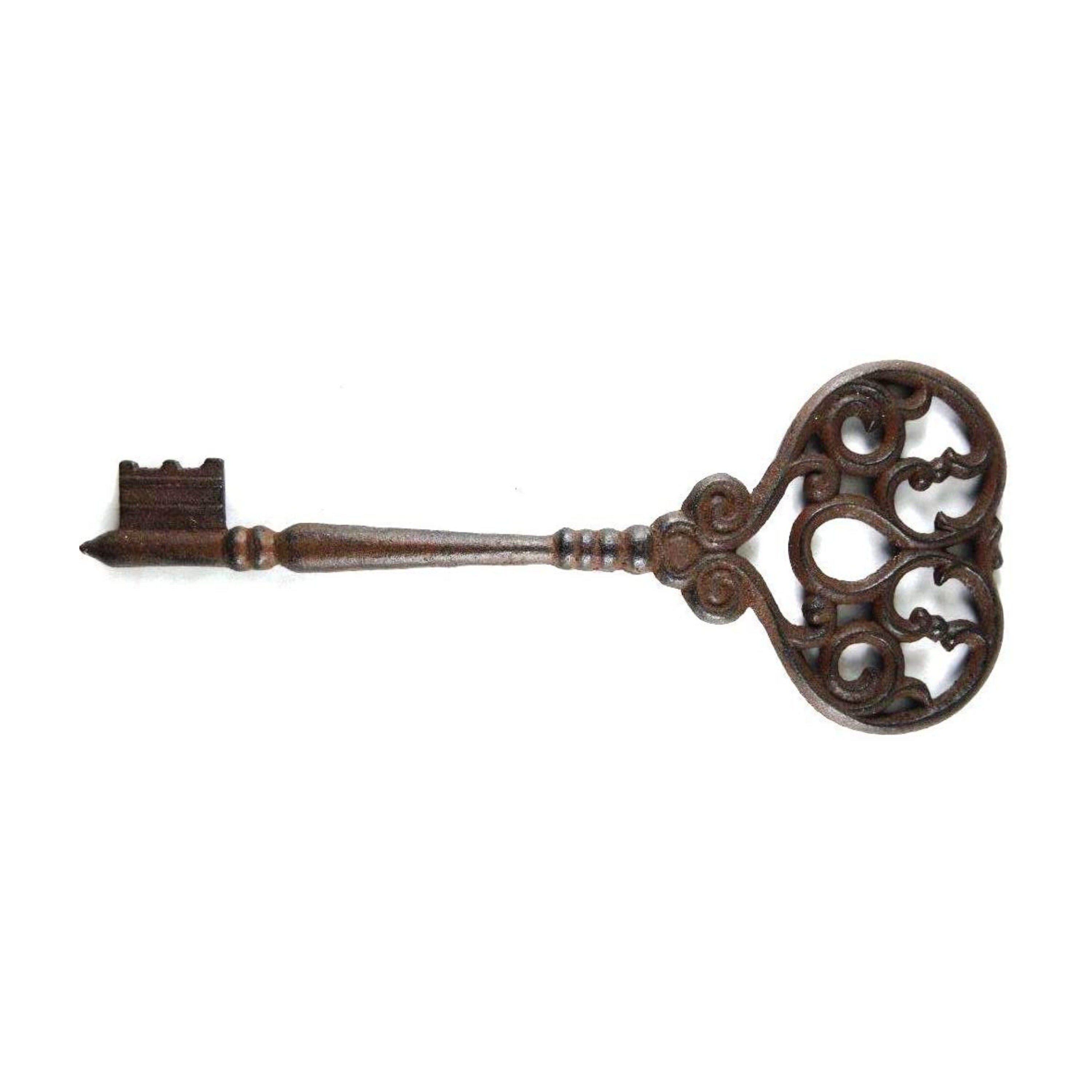Large Iron Skeleton Key Rust Vintage Antique Home Decor Etsy