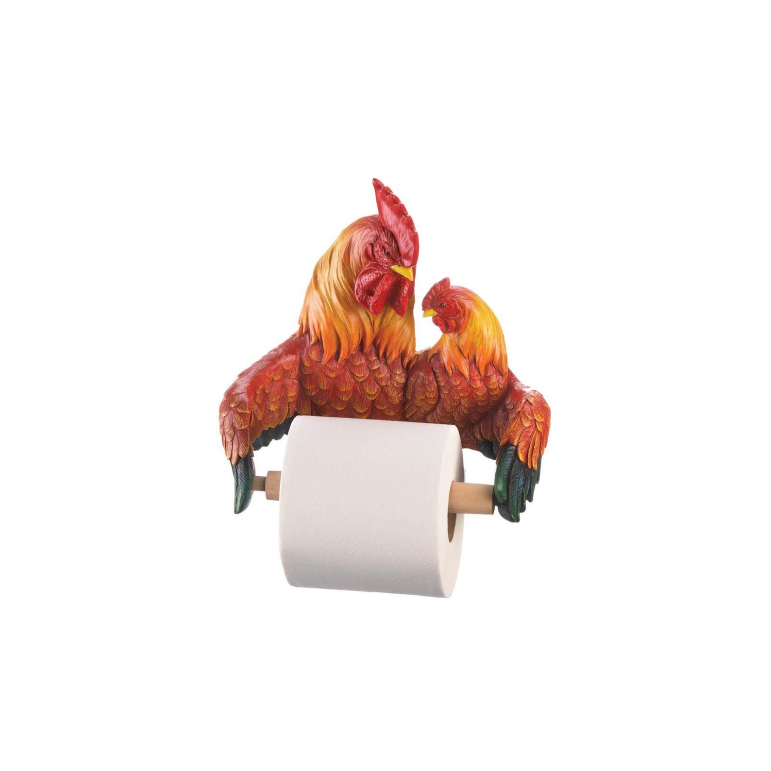 Novelty Bathroom Decor Accent Piece Roosters Toilet Paper Etsy