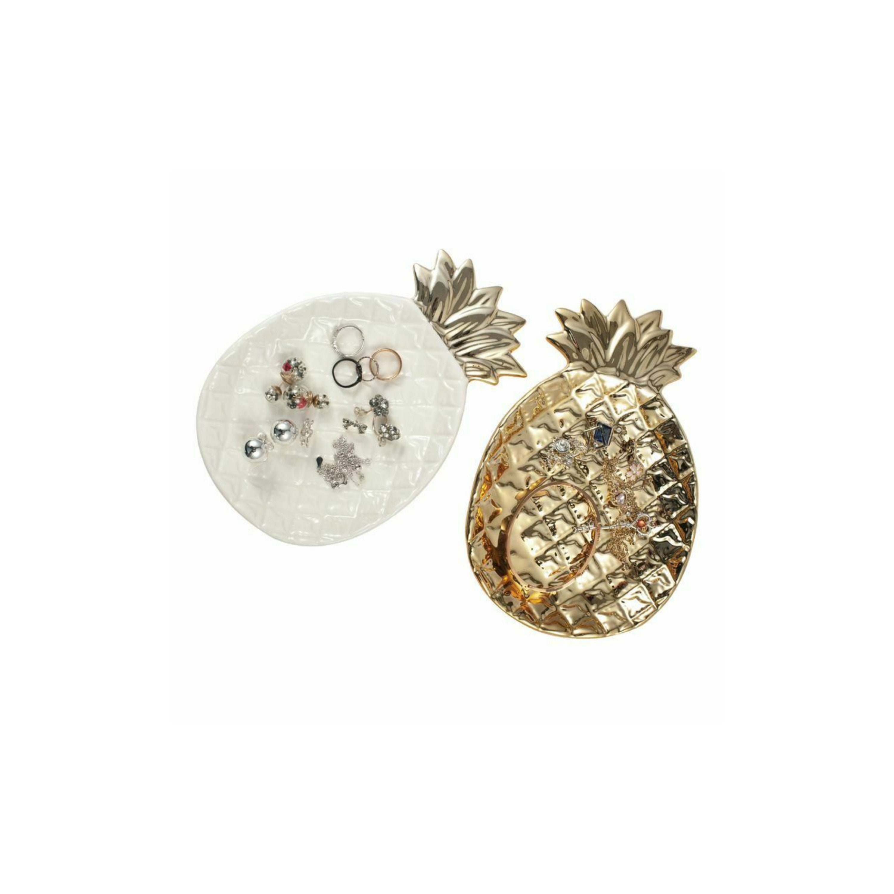 Set of Gold Pineapple Plates Trinket Dish Jewelry Tray for Etsy