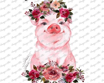 Nur ein Mädchen, das Schweine liebt" Digital Bild Instant Download, PNG, Sublimation Grafik 66612 W