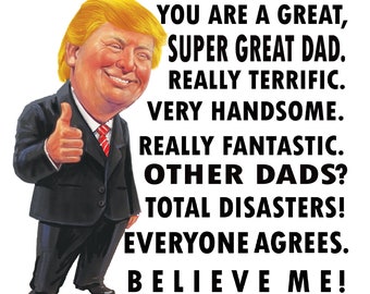Trump Super Great Dad - digitales Bild Instant Download, PNG, Sublimation Grafiken -11000