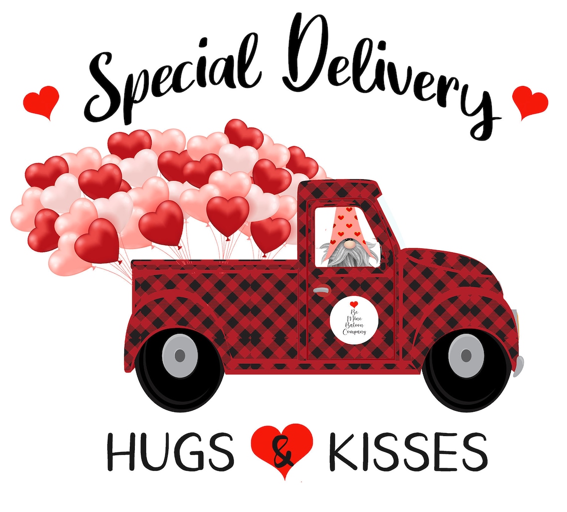 Special Delivery Valentine's Truck Digital Image Instant Etsy