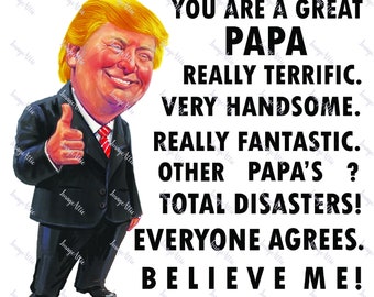 Trump Super Große Papa - digitales Bild Instant Download, PNG, Sublimation Grafiken -11000 PAPA