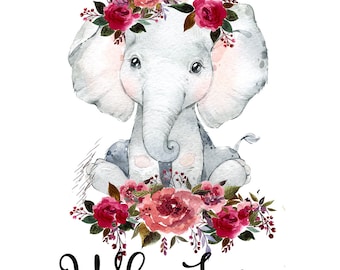 Nur ein Mädchen, das Elefanten liebt - digitales Bild Instant Download, PNG, Sublimation Grafiken - 33402