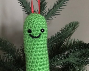 Crocheted Pickle Ornament