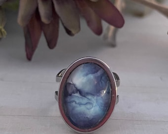 Azurri Blue Ring Watercolor.