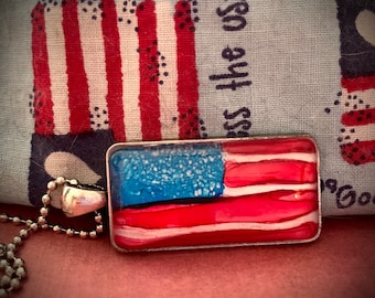 Flag American Abstract Pendant Horizontal