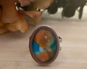 Bird of Paradise Orange Ring Watercolor.