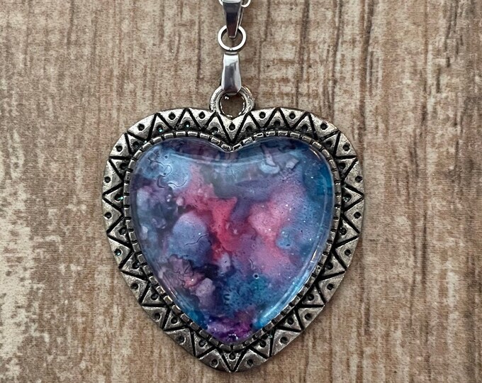 Blue Sky Heart Pendant