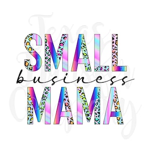 small business mama sublimation Transfer, digital heat cotton ready To press transfer, leopard rainbow lettersers, mama transfer