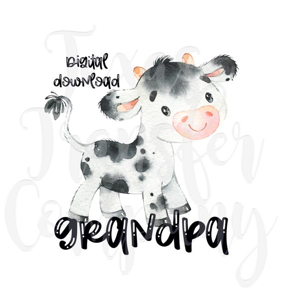 Grand Pere Vache Telechargement Numerique Png Anniversaire Etsy France