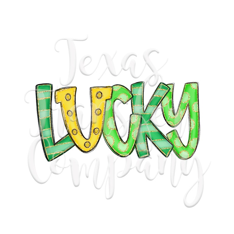 st patrick/'s sublimation transfer ready to press lucky cotton tshirt transfer lucky doodle letters tshirt transfer