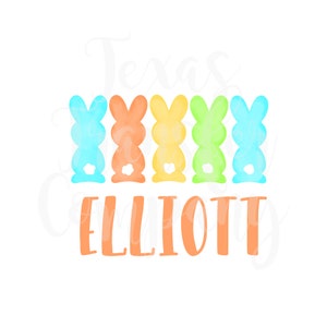 boys easter peeps sublimation Transfer, cotton t-shirt ready To press transfer, watercolor easter bunny, personalized easter transfer