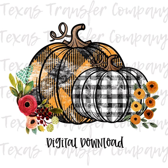 Thanksgiving Pumpkin Instant Download Red Buffalo Plaid Pumpkin Clipart Pumpkin PNG Design PNG Fall Digital Download