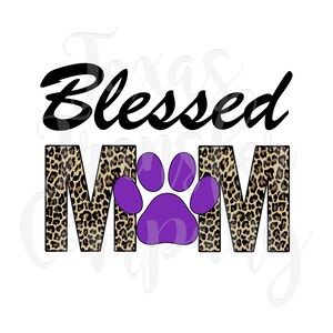 blessed dog mom leopard sublimation Transfer, digital heat cotton t-shirt ready To press transfer, paw print leopard mom t-shirt transfer