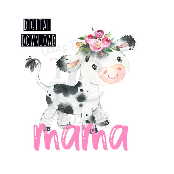 Maman Vache Telechargement Numerique Vache Anniversaire Png Etsy France