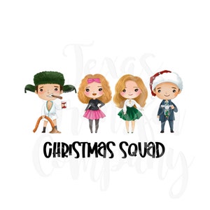 Christmas Squad sublimation transfer, cotton tshirt transfer, ready to press, Griswold Christmas transfer