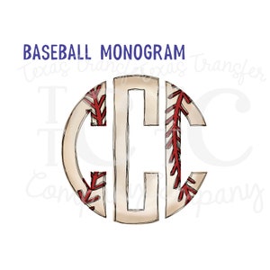 baseball monogram transfer ready to press, cotton t-shirt transfer, baseball transfer, baseball monogram shirt transfer