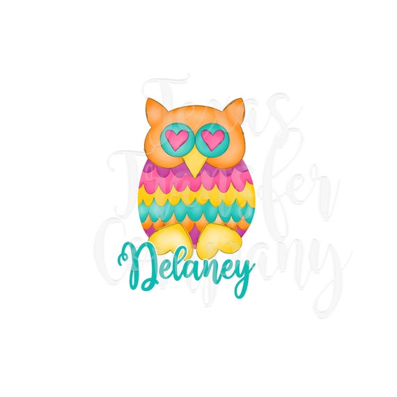 Cute Personalized Owl Sublimation Heat 