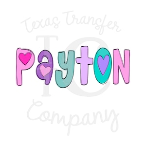 valentines name transfer, heart alpha, valentines sublimation transfer ready to press, cotton tshirt transfer, valentine block letters