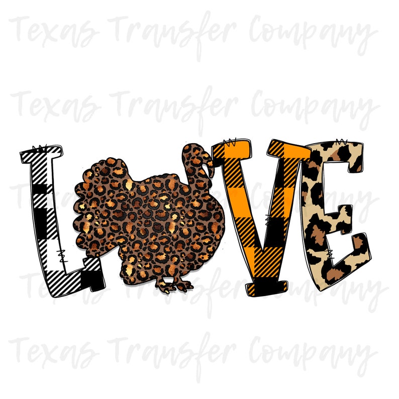 thanksgiving love turkey sublimation transfer fall leopard sublimation transfer ready to press heat transfer cotton tshirt transfer