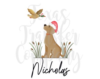 boys bird dog christmas sublimation transfer, cotton shirt transfer, ready to press heat transfer, christmas duck transfer