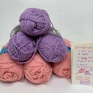 Hilo rosa/morado - Sport Weight Comfort 12 y hilo Pingouin Pingofrance