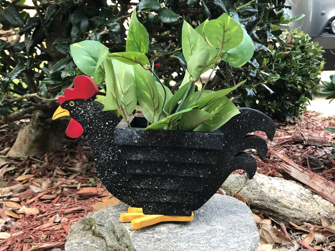 Rooster Planter Etsy