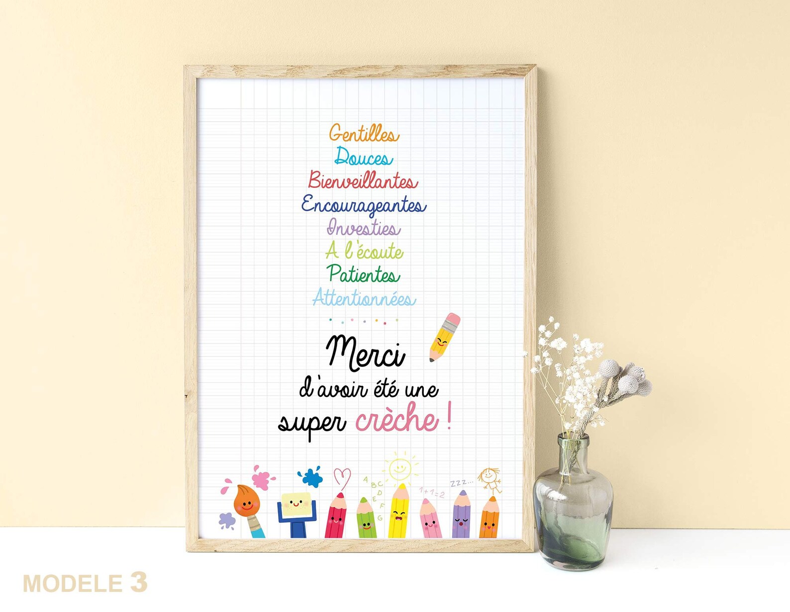 Merci la crèche affiche A4 Etsy France