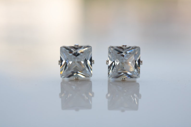 Prong Set Earrings Moissanite Diamond Studs Unique Diamond Earrings 14k18k Diamond Stud Diamond Earrings