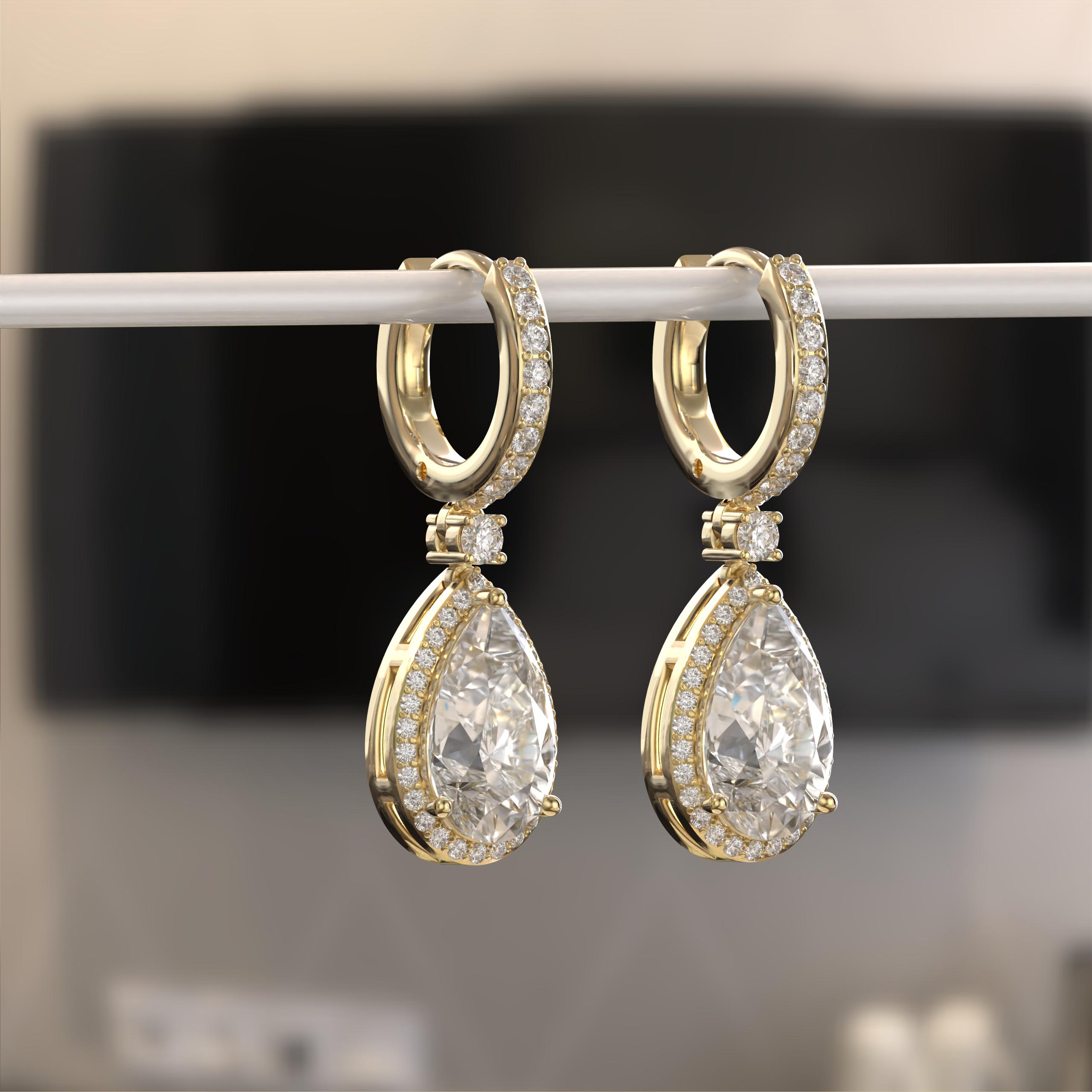 Ciondolo Con Perle Dei Mari Del Sud E Diamanti Color Oro In Oro Giallo 18 Carati