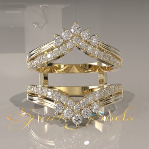 Aanpasbare Ring Enhancer, Aggie Ring Wrap, Diamond Ring Wrap, Moissanite Matching Ring, Eternity Ring, Diamond Eternity Band