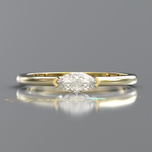 Marquise Lab Grown Diamond Ring For Women, Moissanite Women Engagement Ring, IGI Certified Marquise Diamond Women Ring For Her, Propose Ring