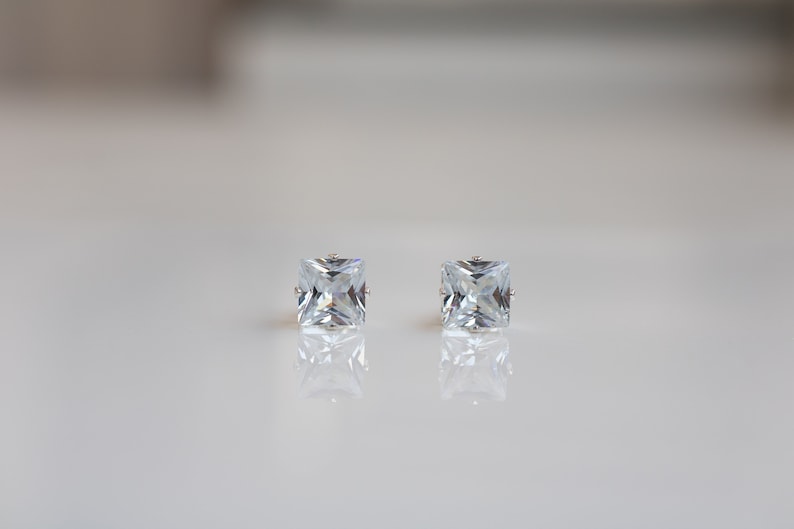 Prong Set Earrings Moissanite Diamond Studs Unique Diamond Earrings 14k18k Diamond Stud Diamond Earrings