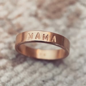 Mama Ring - Mom Ring - Personalized Ring - 18kt Gold - Real Gold - Handmade - Goldsmith - Mother&#39;s Day Gift