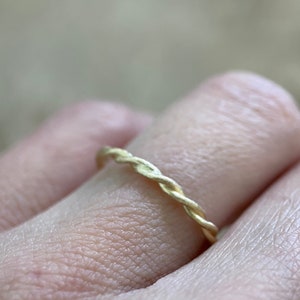 Anillo de cordón - oro de 18 quilates - oro auténtico - hecho a mano - orfebre - anillo de hermanos anillo de amistad