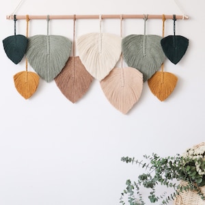 Large wall hanging, Spring decor, Boho wall art over the bed, Olive, Mustard and tan, soft colors home decor gift