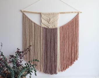 Customizable Macrame nursery wall hanging, nursery decor, boho macrame wall art, boho decor, nursery art natural pastel, browns and neutrals