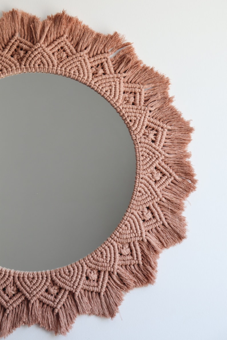 Large Boho Macrame Mirrors for Wall Decor Large Macrame Etsy