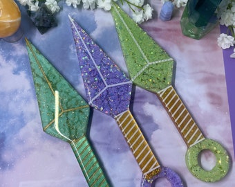 Handmade Resin Kunai – Anime Cosplay Prop, Decorative Fan Gift